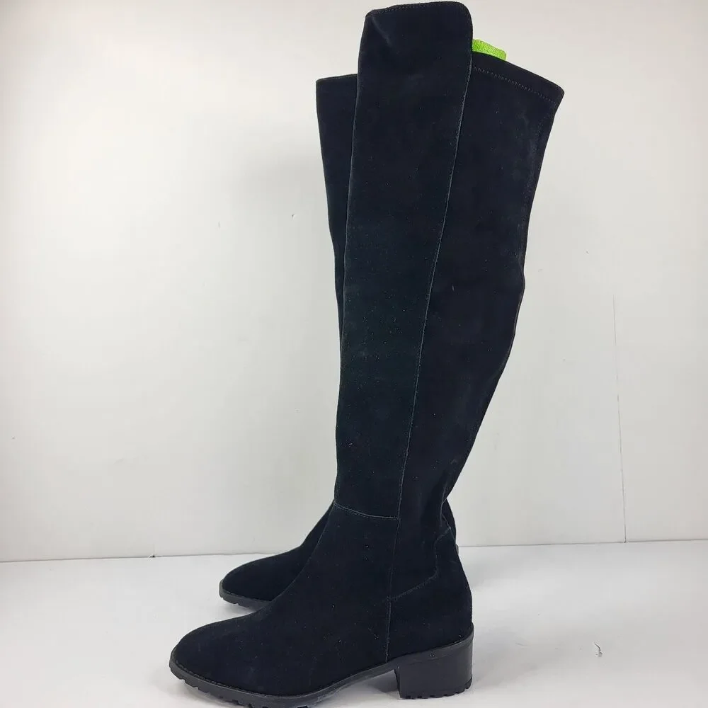 Blondo Starla Waterproof Black Suede Over The Knee Boots Size 7.5M